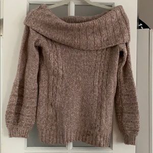Over the shoulder Anthropologie sweater